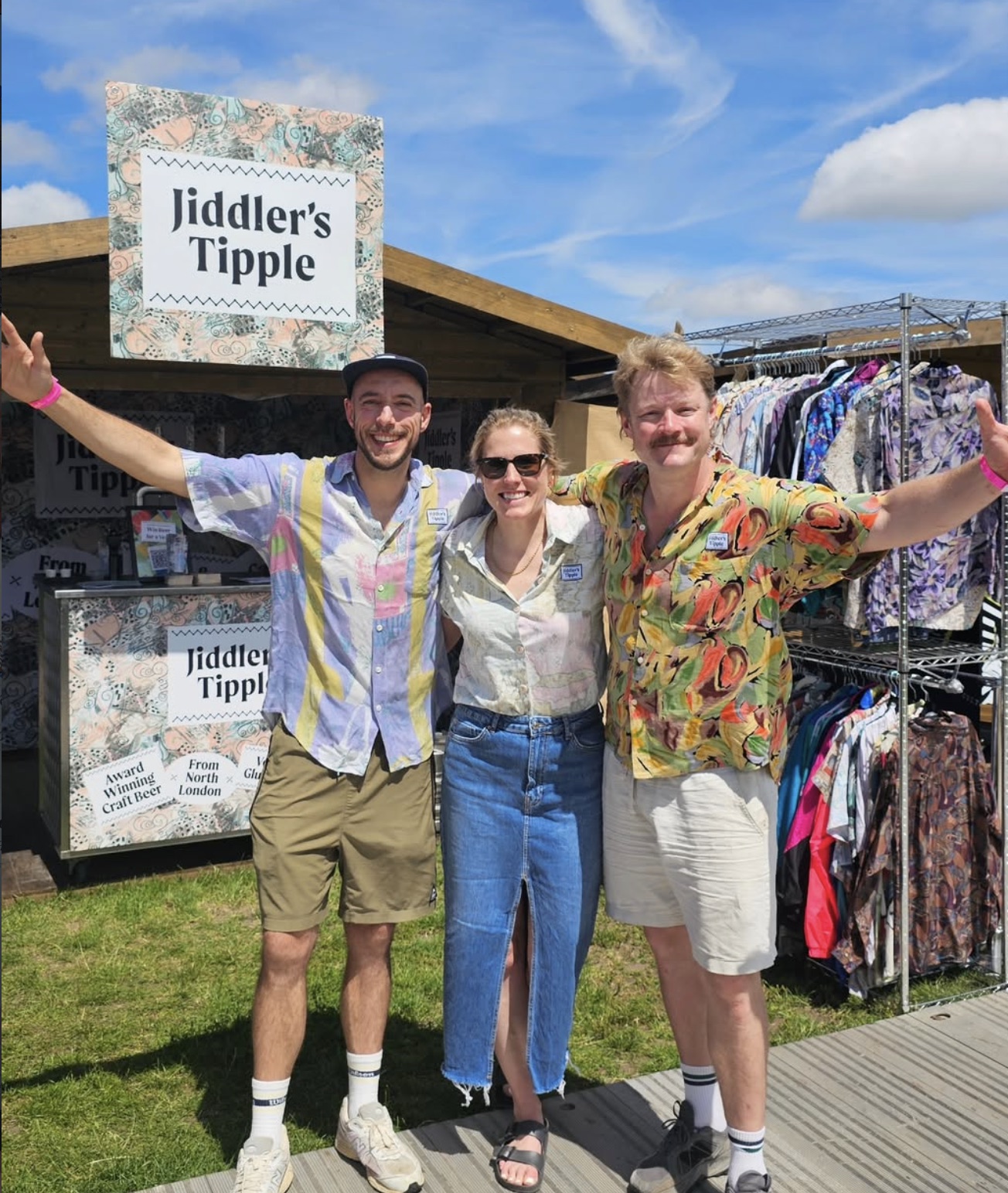 The Jiddler's Tipple team at their festival stall